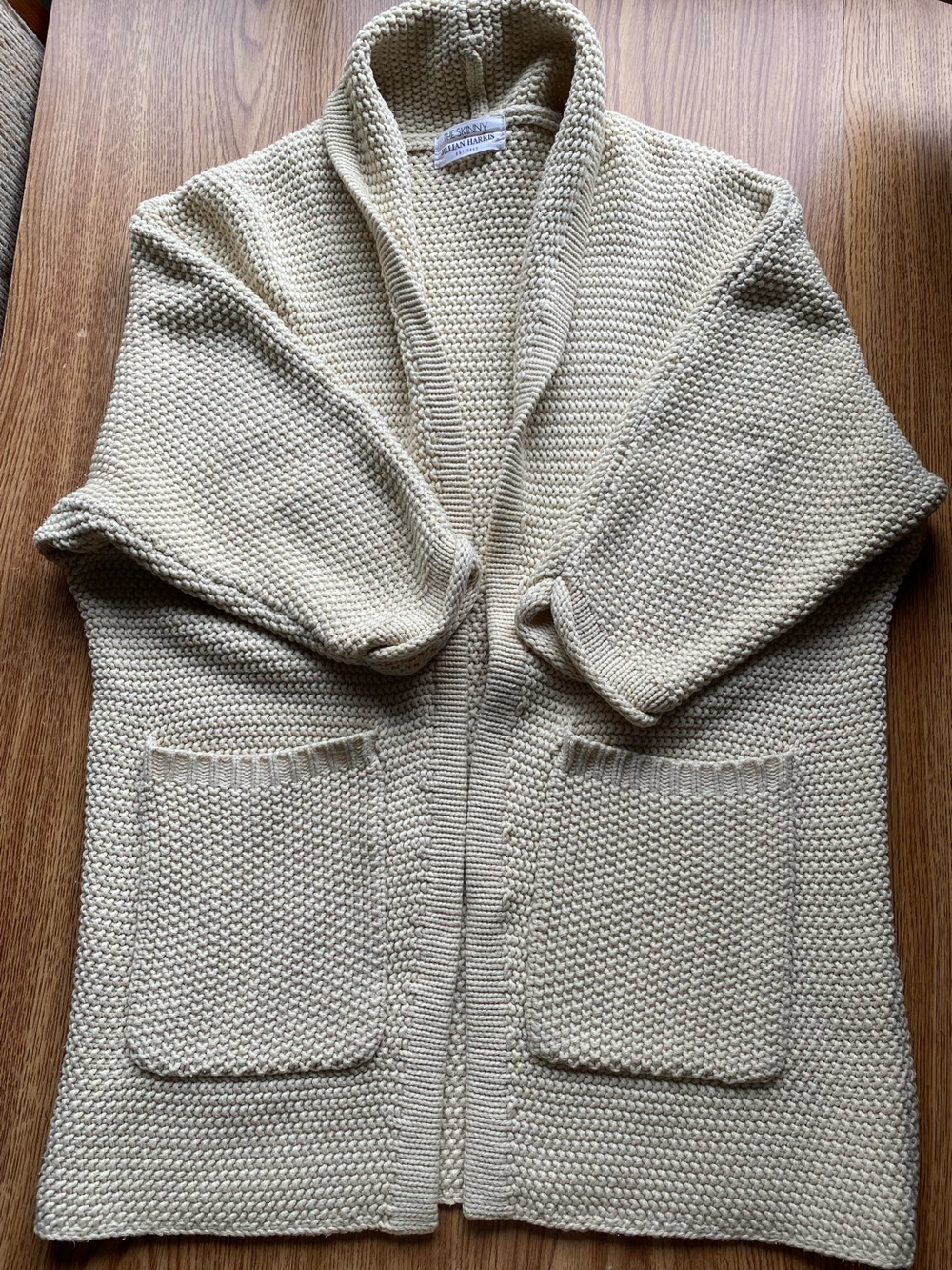Jillian Harris x The Skinny "Erinn" Cardigan Sweater Cream (Oat Milk)